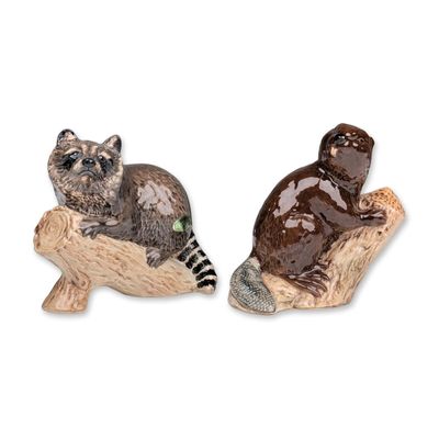2pc Beswick Ceramic Wildlife Figurines