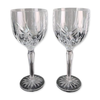 Pair of Marquis Waterford Brookside Crystal Goblets