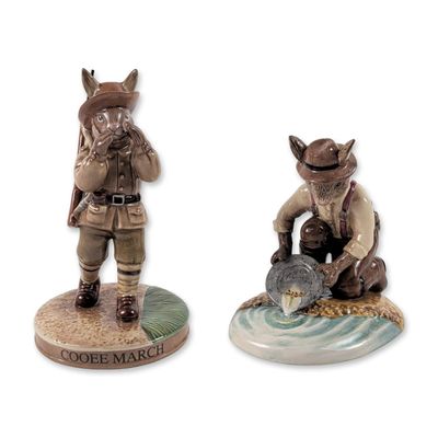 2pc Royal Doulton Australian Bunnykins Figurines
