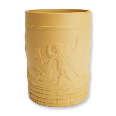 Wedgwood Caneware Mug Depicting Cupids Playing Music and Dancing