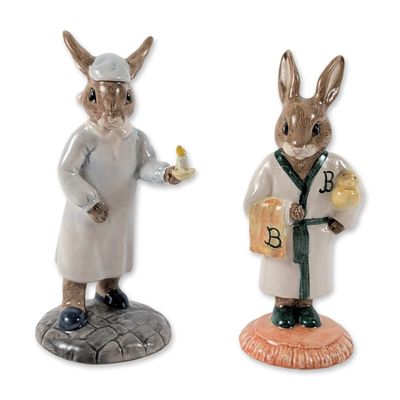 Pair of Royal Doulton Bunnykins Porcelain Figurines