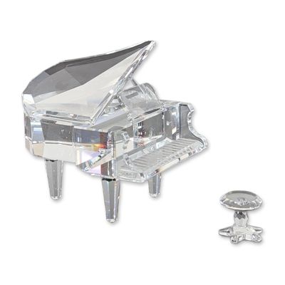 Swarovski Crystal Grand Piano and Stool