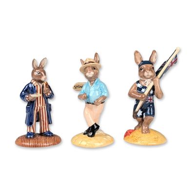 3pc Royal Doulton Limited Edition Bunnykins Figurines