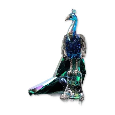 Swarovski SCS 2011 Crystal Peacock Figurine