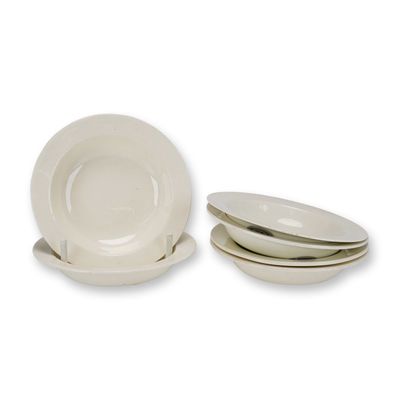 6pc Wedgwood Creamware Rimmed Bowls