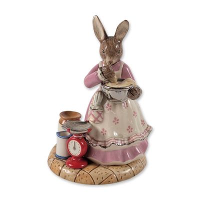 Royal Doulton "Cup Cakes" Bunnykins DB500 Limited Edition w/ Platinum Accents