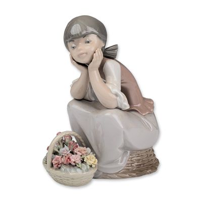 Lladro Porcelain Figurine, Pondering 01005173