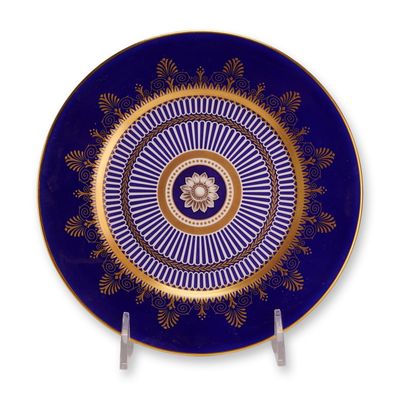 Wedgwood Anthemion Blue Bone China Plate
