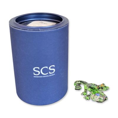 Swarovski SCS 2008 Green Gecko Crystal Figurine