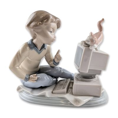 Lladro Programming Pals Porcelain Figurine
