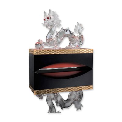 Swarovski Crystal 1997 SCS Annual Edition  Figurine, The Dragon with Base