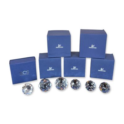 6pc Swarovski Crystal Paperweights