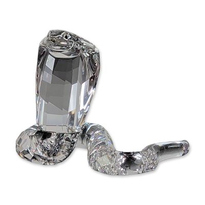 Swarovski Silver Crystal Cobra Figurine