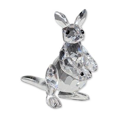 Swarovski Crystal Kangaroo with Joey Figurine