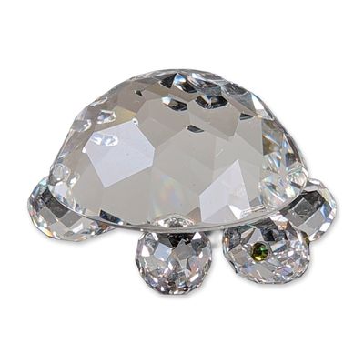 Swarovski Silver Crystal Figurine, Large Turtle