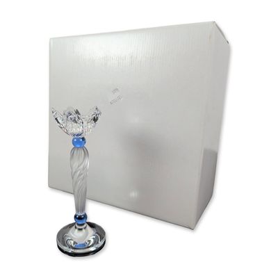 Swarovski Crystal Blue Flower Candleholder