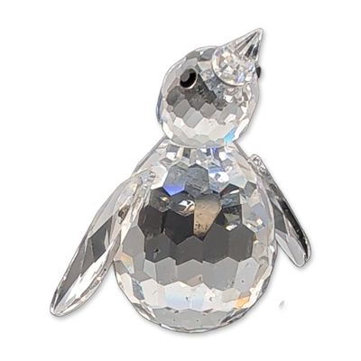 Swarovski Silver Crystal Faceted Mini Penguin Figurine