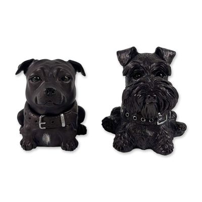 2pc Neil Eyre Designs Dog Face Pots