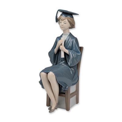 Lladro Glazed Porcelain Figurine, Girl Graduate 01005199