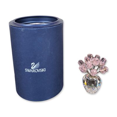 Swarovski Crystal A Dozen Pink Roses Figurine