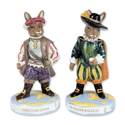 2pc Royal Doulton Bunnykins Explorer Figurines
