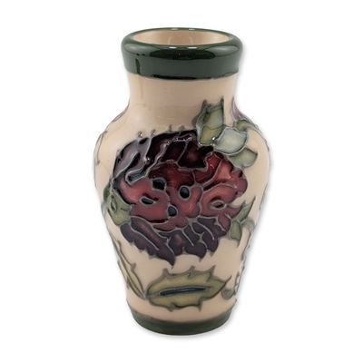 Moorcroft Pottery Miniature Vase, Pulsatilla