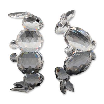 Collection of Two Swarovski Crystal Rabbit Figurines