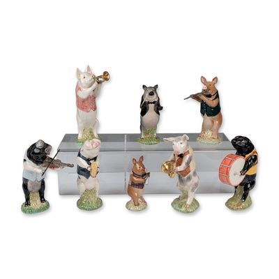 8pc Beswick Pig Promenade Figurine Set