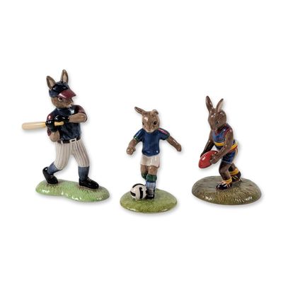 3pc Royal Doulton Bunnykins Sports Figurines