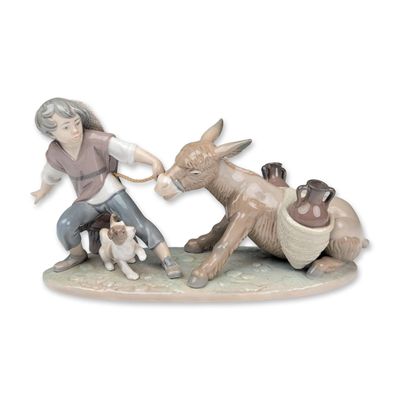 Lladro Porcelain Figurine, Stubborn Donkey 01005178