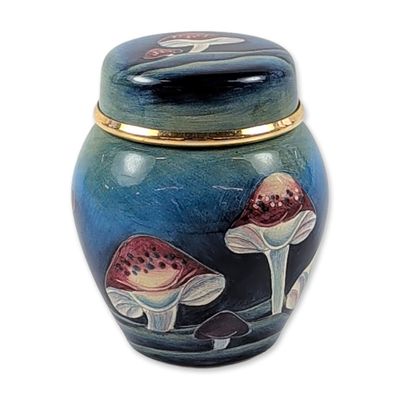 Moorcroft Miniature Claremont Mushroom Ginger Jar