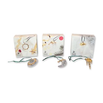 3pc Swarovski Crystal Christmas Memories Ornaments