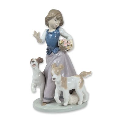 Lladro Out For A Romp Porcelain Figurine 5761