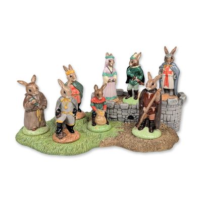 Royal Doulton Bunnykins Robin Hood Figurine Complete Set