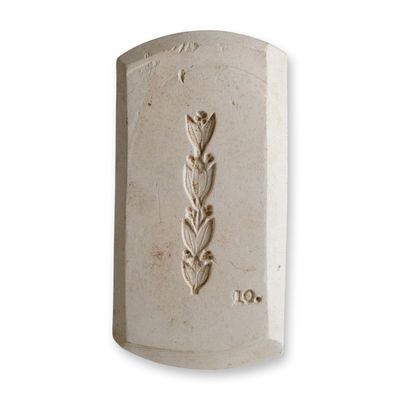 Wedgwood Bisque Earthenware Sprig Mold with Foliate Decoration