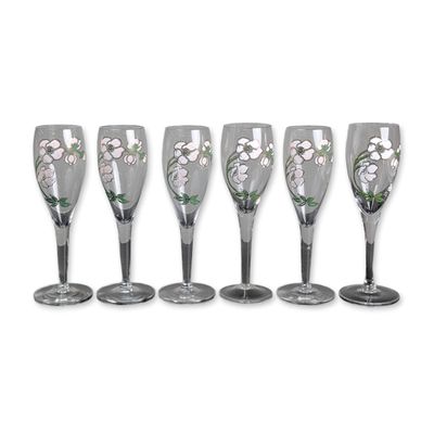 6pc Perrier-Jouet Belle Epoque Champagne Flutes