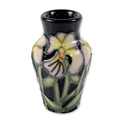 Moorcroft Pansy Pattern Miniature Vase