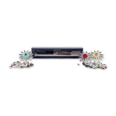 4pc Swarovski Crystalline Pen and Marguerite Flower Crystal Grouping