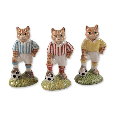 3pc John Beswick Sporting Cats