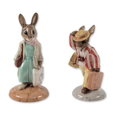 2pc Royal Doulton Bunnykins Figurines