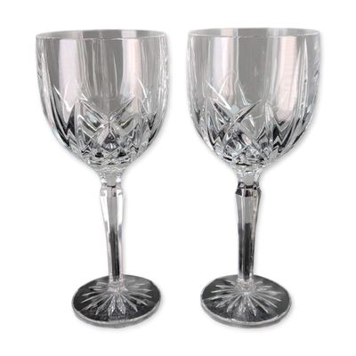 Pair of Marquis by Waterford Brookside Wine Goblets