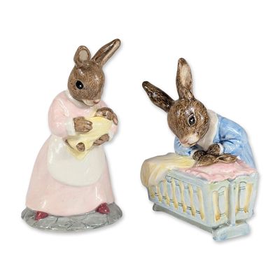 2pc Royal Doulton Bunnykins Figurines