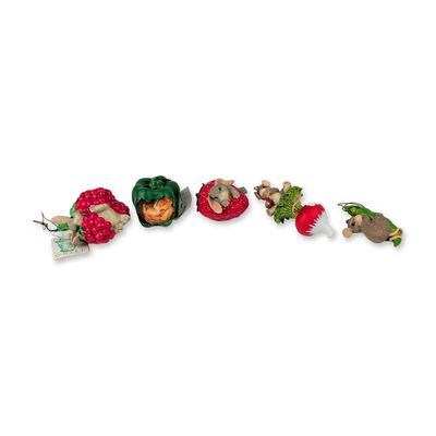 5pc Charming Tails Dean Griff Resin Mouse Figurines