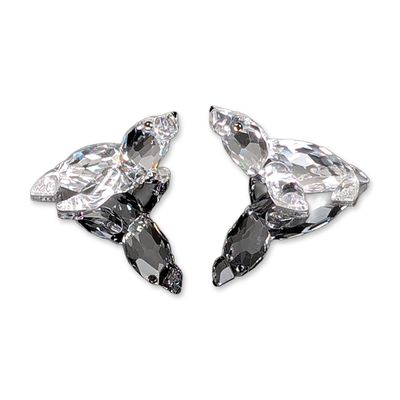 2pc Swarovski Clear Crystal Figurines, Baby Sealion
