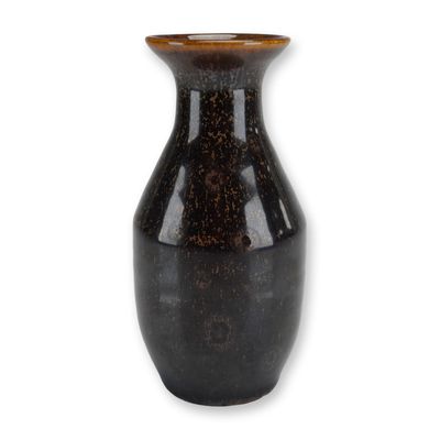 Metallic Glazed Baluster Shaped Vase