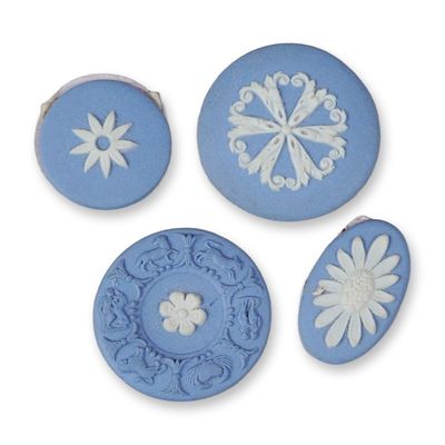 4pc Jasperware Style Decorative Plaques