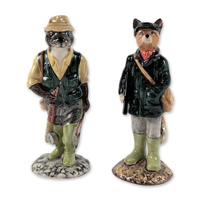 2pc Beswick English Country Folk Ceramic Figurines