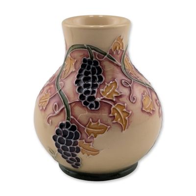 Moorcroft Pottery Miniature Vase, Grapevine
