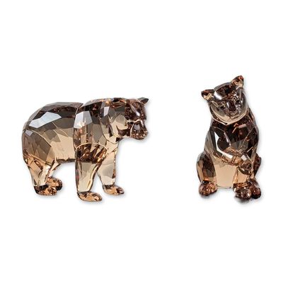 2pc Swarovski SCS 2017 Crystal Bear Cubs
