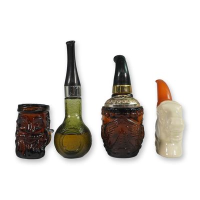 4-Piece Avon Pipe-Style Cologne Bottle Collection